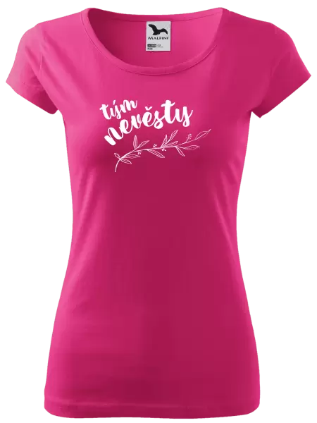 Dámské tričko Tým nevěsty - s větvičkou