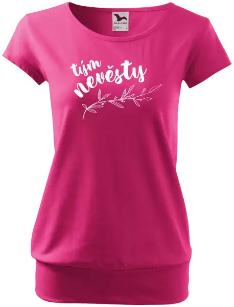 Dámské tričko Tým nevěsty - s větvičkou