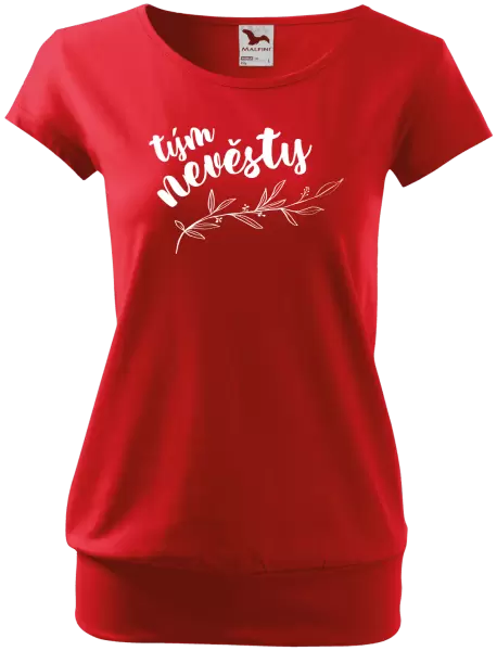 Dámské tričko Tým nevěsty - s větvičkou