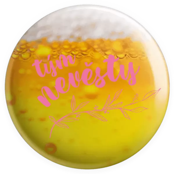 Placka Tým nevěsty - s větvičkou