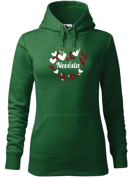 Dámská mikina Nevěsta - se srdíčky