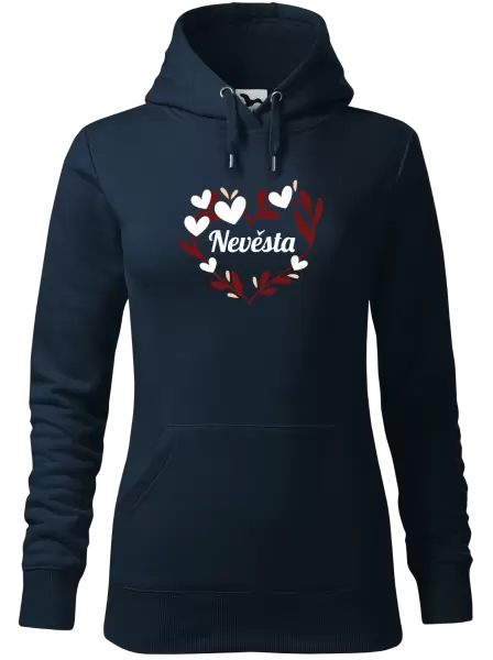 Dámská mikina Nevěsta - se srdíčky
