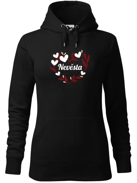 Dámská mikina Nevěsta - se srdíčky