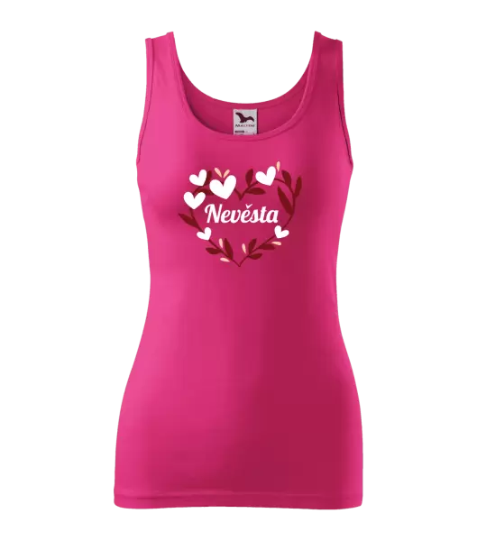 Dámské tílko Nevěsta - se srdíčky