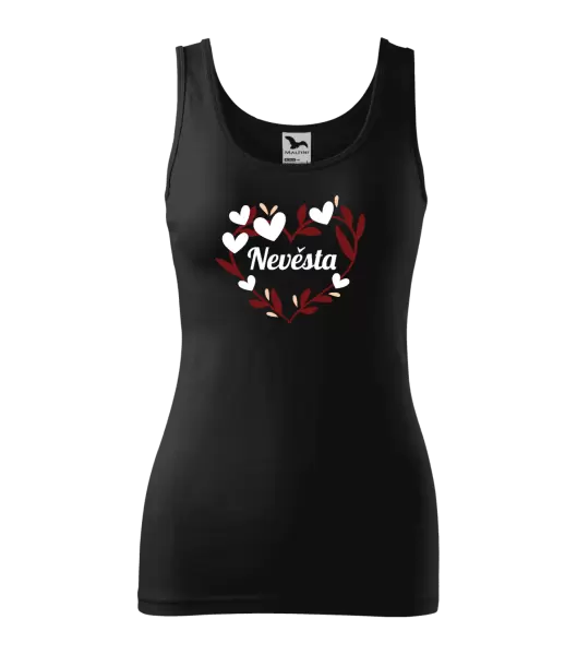 Dámské tílko Nevěsta - se srdíčky