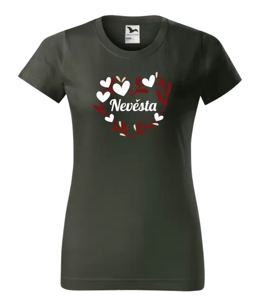 Dámské tričko Nevěsta - se srdíčky