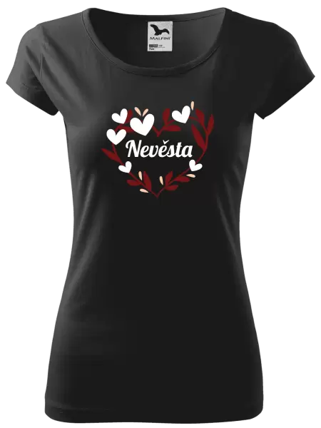 Dámské tričko Nevěsta - se srdíčky