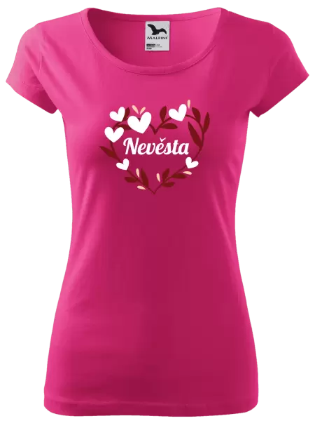 Dámské tričko Nevěsta - se srdíčky