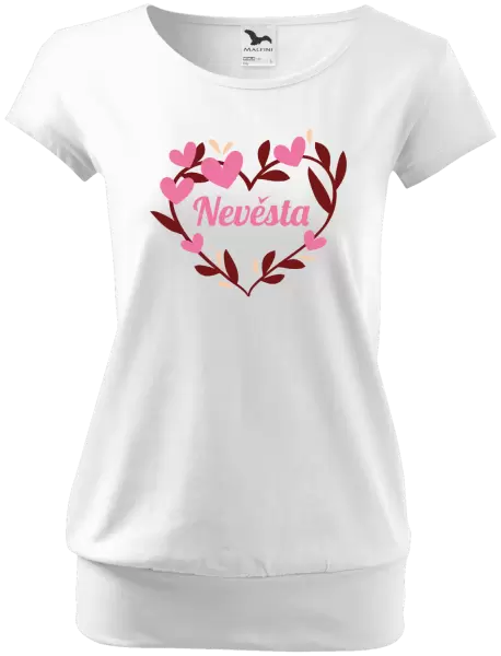 Dámské tričko Nevěsta - se srdíčky
