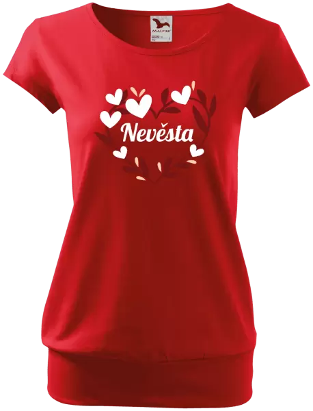 Dámské tričko Nevěsta - se srdíčky