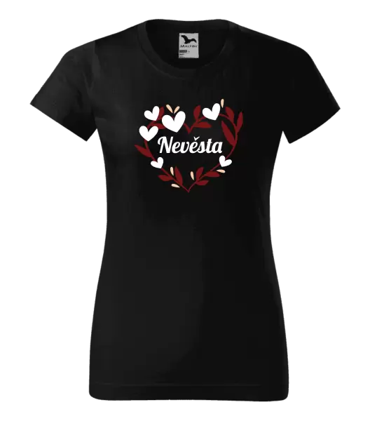 Dámské tričko Nevěsta - se srdíčky