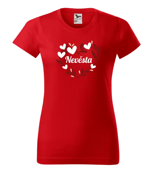 Dámské tričko Nevěsta - se srdíčky