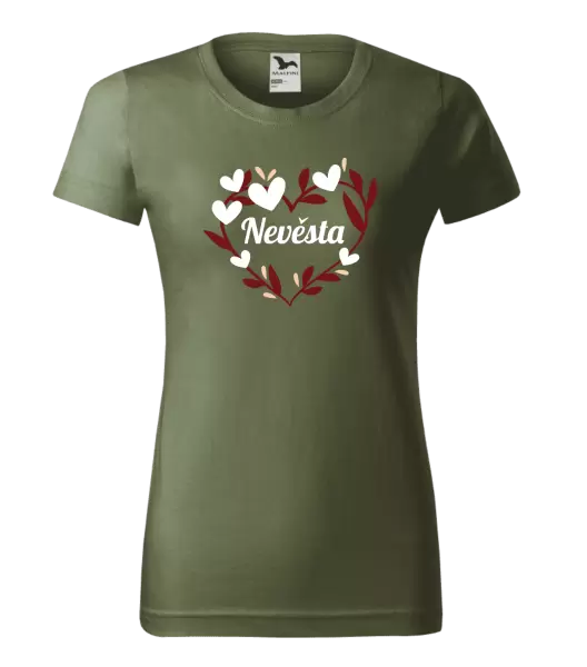 Dámské tričko Nevěsta - se srdíčky