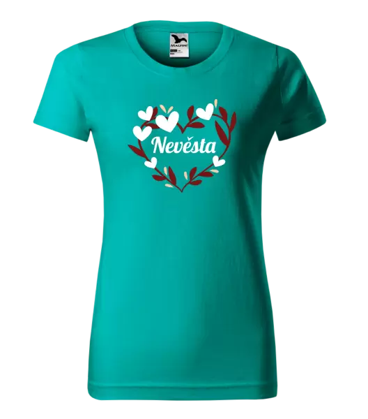 Dámské tričko Nevěsta - se srdíčky