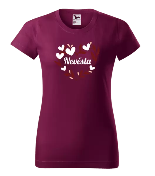 Dámské tričko Nevěsta - se srdíčky