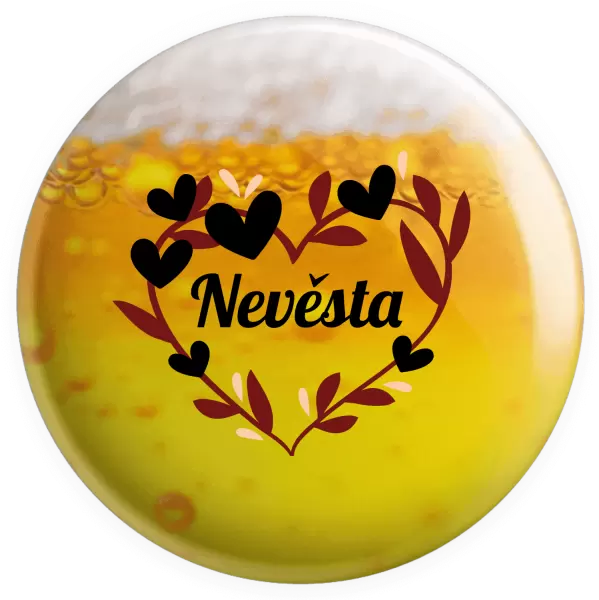Placka Nevěsta - se srdíčky