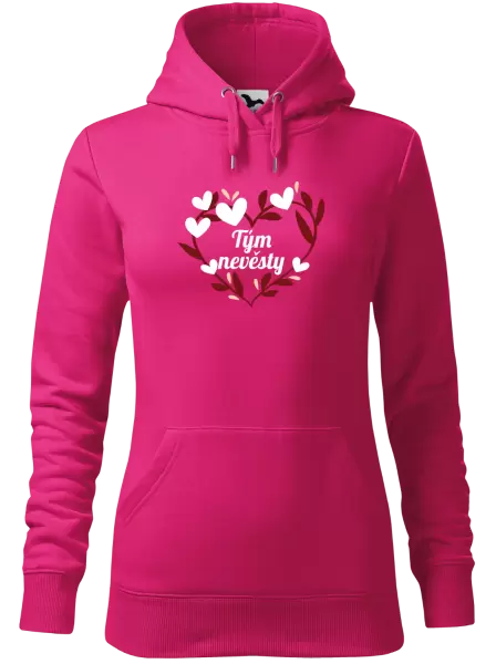 Dámská mikina Tým nevěsty - se srdíčky