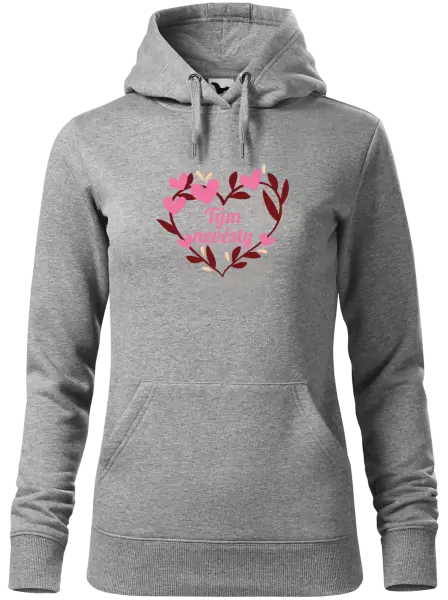 Dámská mikina Tým nevěsty - se srdíčky