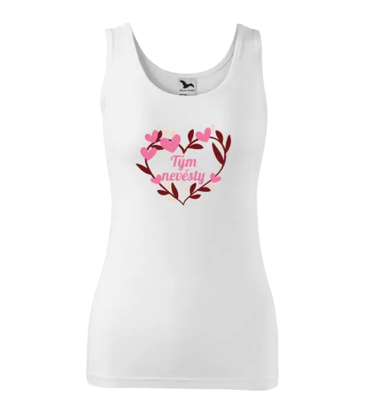 Dámské tílko Tým nevěsty - se srdíčky