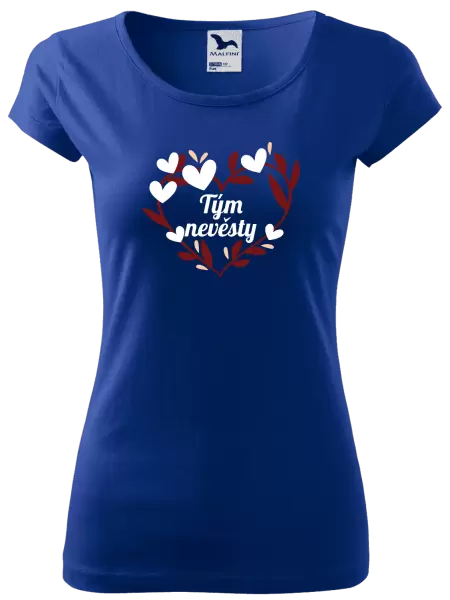 Dámské tričko Tým nevěsty - se srdíčky