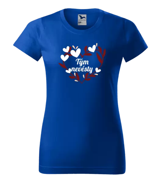 Dámské tričko Tým nevěsty - se srdíčky