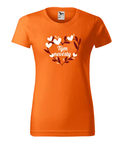 Dámské tričko Tým nevěsty - se srdíčky