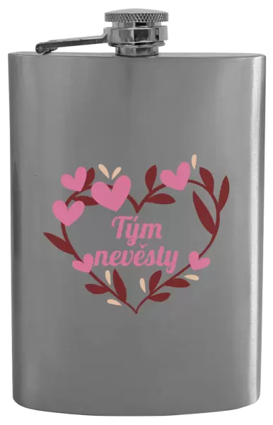 Placatka Tým nevěsty - se srdíčky