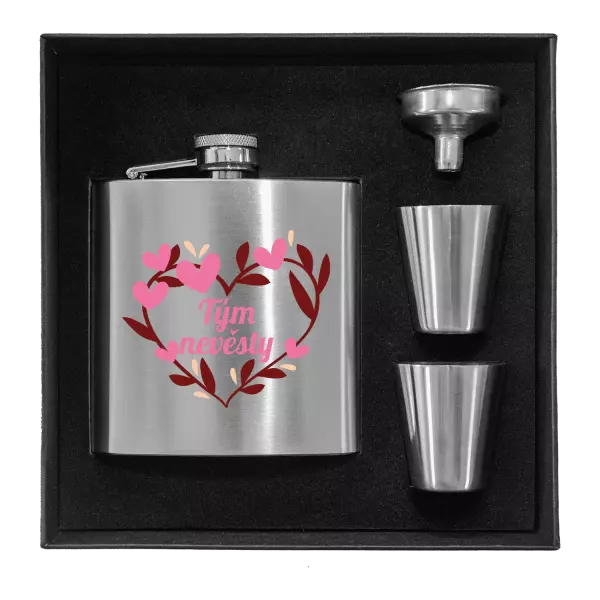 Placatka v krabičce Tým nevěsty - se srdíčky