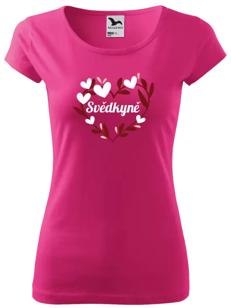 Dámské tričko Svědkyně - se srdíčky