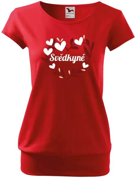Dámské tričko Svědkyně - se srdíčky