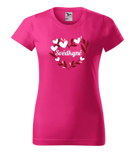 Dámské tričko Svědkyně - se srdíčky
