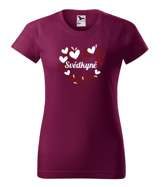 Dámské tričko Svědkyně - se srdíčky