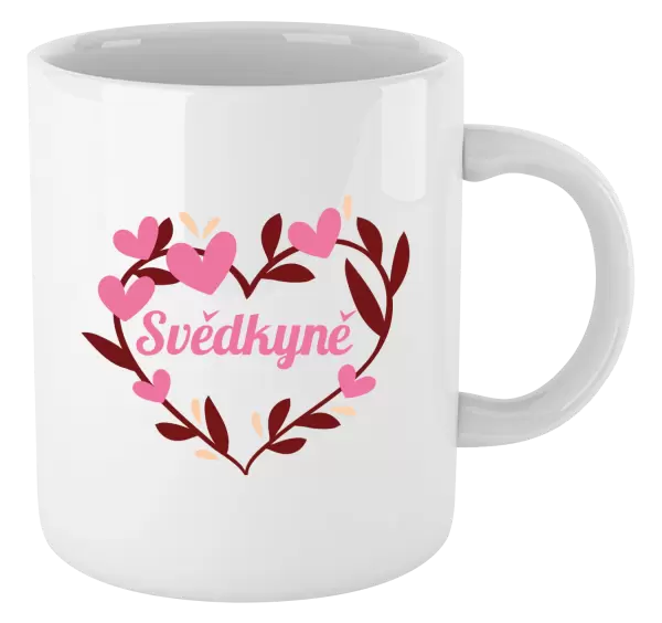 Hrnek Svědkyně - se srdíčky