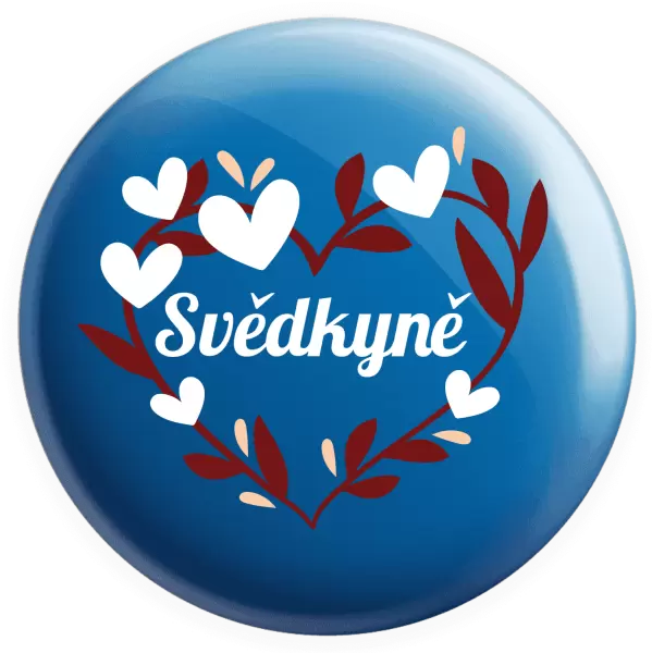 Placka Svědkyně - se srdíčky