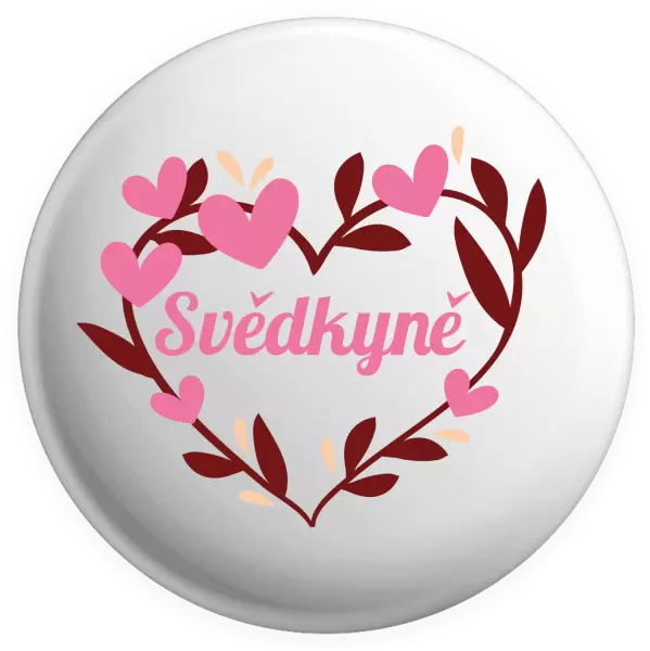 Placka Svědkyně - se srdíčky