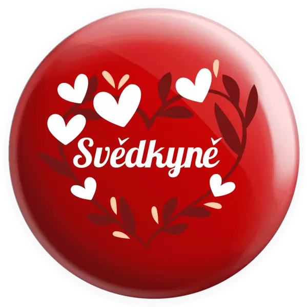 Placka Svědkyně - se srdíčky