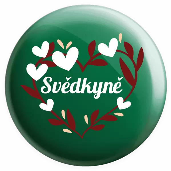 Placka Svědkyně - se srdíčky