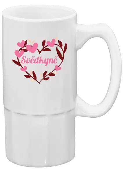 Půllitr Svědkyně - se srdíčky