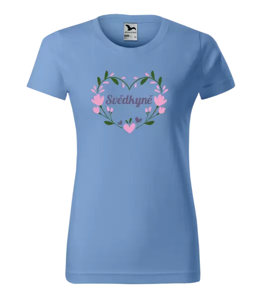Dámské tričko Svědkyně - srdce s lístečky
