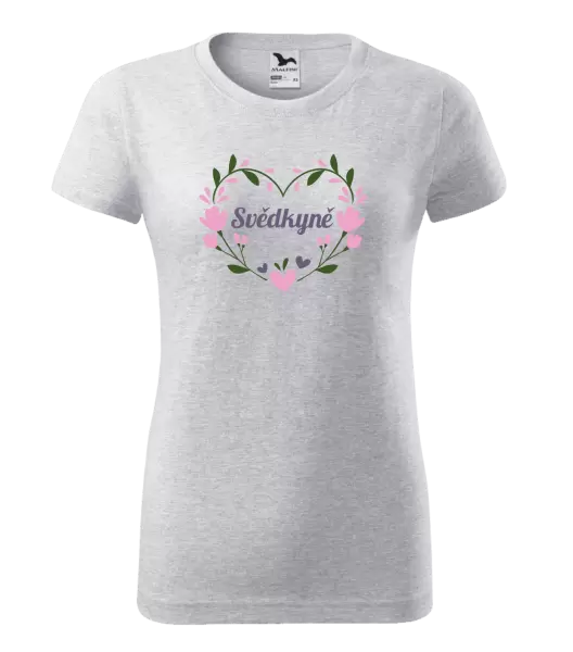 Dámské tričko Svědkyně - srdce s lístečky