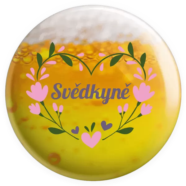 Placka Svědkyně - srdce s lístečky