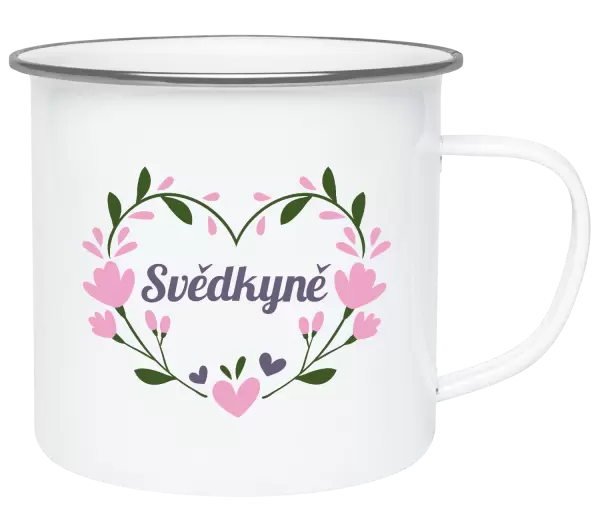 Plecháček Svědkyně - srdce s lístečky