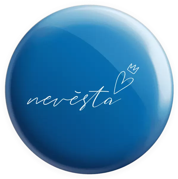 Placka Nevěsta - tenký nápis