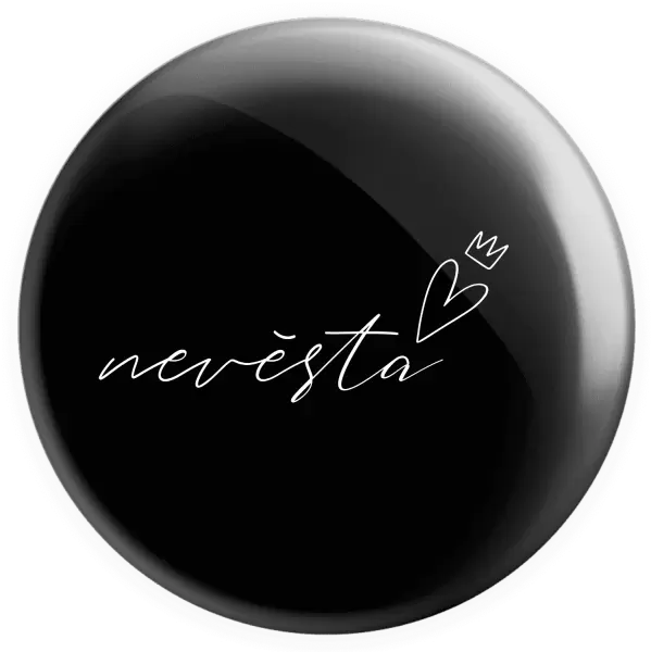 Placka Nevěsta - tenký nápis