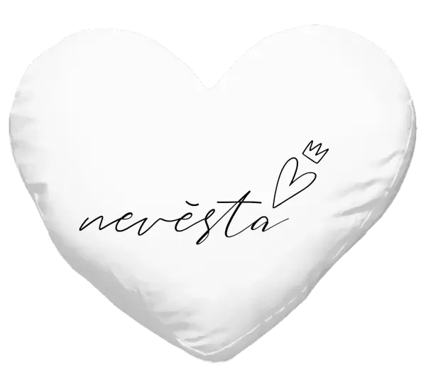Polštář Nevěsta - tenký nápis
