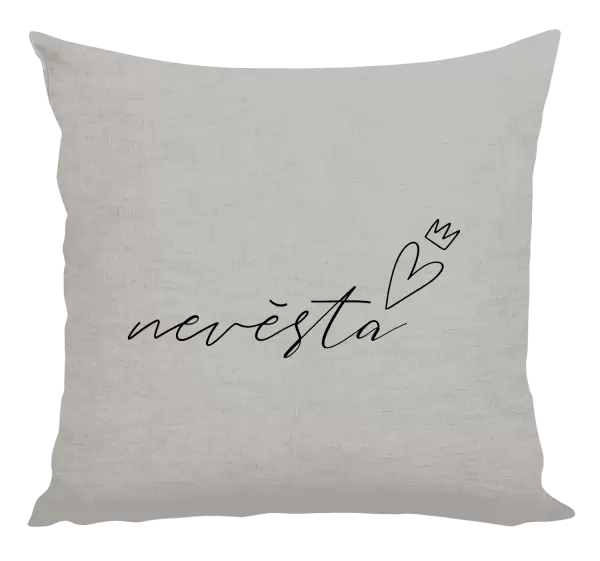 Polštář Nevěsta - tenký nápis