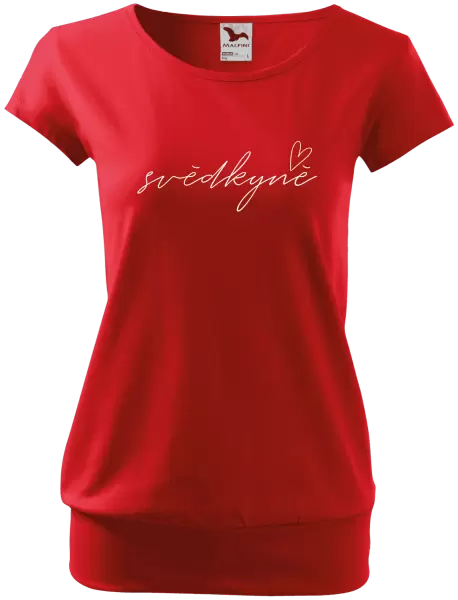 Dámské tričko Svědkyně - tenký nápis