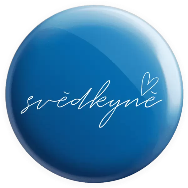 Placka Svědkyně - tenký nápis