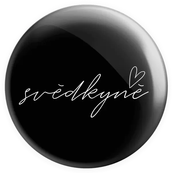 Placka Svědkyně - tenký nápis