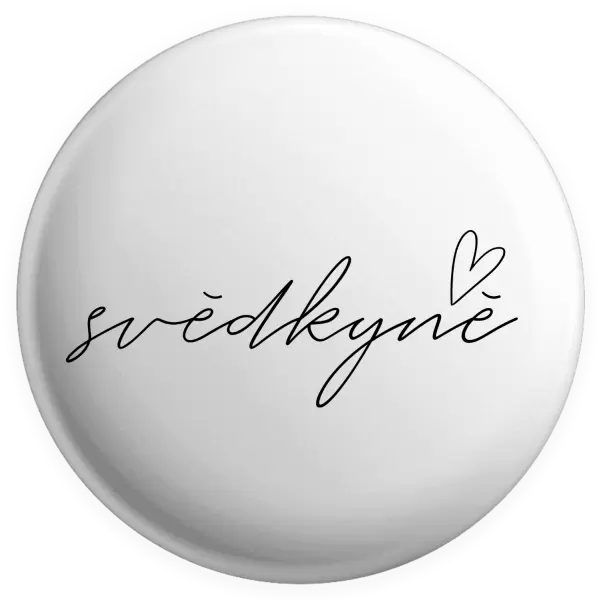 Placka Svědkyně - tenký nápis